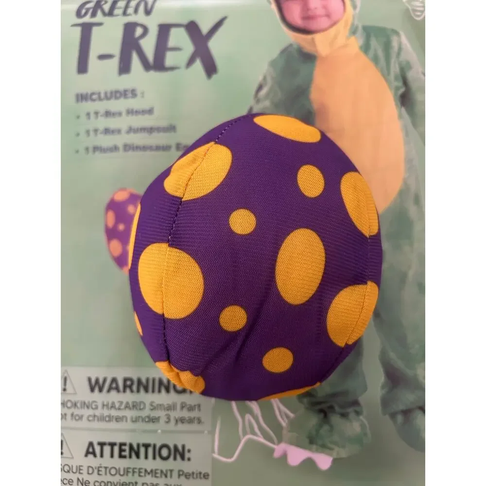 NEW Spooktacular Creations Green T-Rex small child 5-7 costume